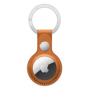 Accesoriu AirTag Apple, Leather Key Rink, Golden Brown