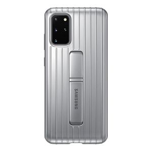 Husa de protectie telefon Samsung Protective Standing Cover pentru Samsung Galaxy S20+, EF-RG985CSEGEU, Argintiu