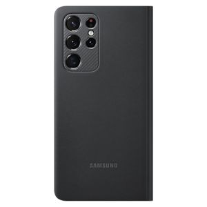 Husa de protectie telefon Samsung Smart Clear View Cover cu S Pen pentru Samsung Galaxy S21 Ultra, EF-ZG99PCBEGEE, Negru
