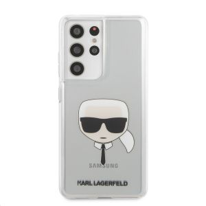 Husa telefon Samsung Galaxy S21 Ultra, Karl Lagerfeld, Karl Head, Plastic, KLHCS21LKTR, Transparent