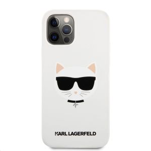 Husa telefon iPhone 12 Pro Max, Karl Lagerfeld, Choupette Head, Silicon, KLHCP12LSLCHWH, White