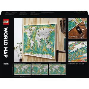 LEGO® Art: Harta lumii 31203, 11695 piese, Multicolor