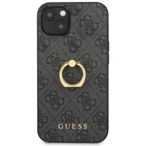 Husa de protectie Guess pentru iPhone 13 cu inel, 4G, Gri