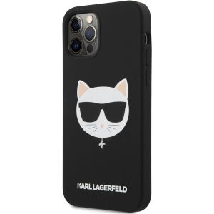 Husa telefon iPhone 12 Pro Max, Karl Lagerfeld, Choupette Head, Silicon, KLHCP12LSLCHBK, Black