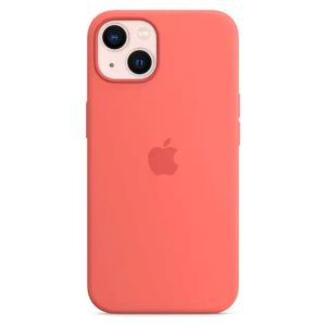 Husa telefon Apple pentru Apple iPhone 13, Silicone Case, MagSafe, Pink Pomelo (Seasonal Fall 2021)