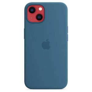 Husa telefon Apple pentru Apple iPhone 13, Silicone Case, MagSafe, Blue Jay (Seasonal Fall 2021)