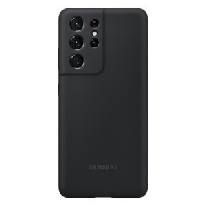 Husa de protectie telefon Samsung Silicone Cover pentru Samsung Galaxy S21 Ultra, EF-PG998TBEGWW, Negru