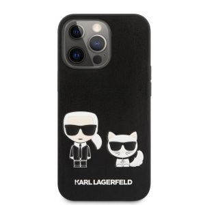 Husa telefon Karl Lagerfeld pentru iPhone 13 Pro Max, Karl Lagerfeld and Choupette, Black