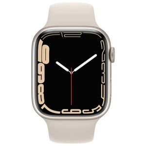 Ceas Smartwatch Apple Watch Series 7, 41mm, Starlight Aluminium Case, Starlight Sport Band, GPS, Regular