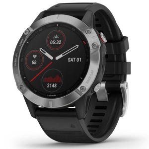 Ceas Smartwatch Garmin Fenix 6, Standard, 47 mm, Silver/Black