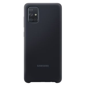 Husa de protectie telefon Samsung Silicone Cover pentru Samsung Galaxy A71, EF-PA715TBEGEU, Negru