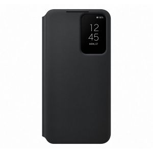 Husa telefon Samsung, Smart Clear View Cover pentru Samsung Galaxy S22, Black