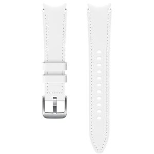 Curea pentru Samsung Galaxy Watch4 si Watch4 Classic, Hybrid Leather, M/L, White