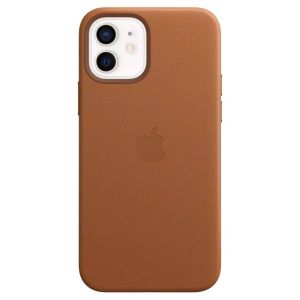 Husa telefon Apple pentru iPhone 12/12 Pro, MagSafe, Piele, Saddle Brown