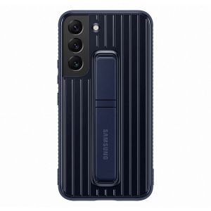 Husa telefon Samsung, Protective Standing Cover pentru Samsung Galaxy S22, Navy