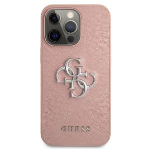 Husa telefon Guess pentru iPhone 13 Pro, 4G Big Metal Logo, Piele ecologica, Pink