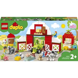 LEGO® DUPLO: Hambar: tractor si animale de la ferma 10952, 97 piese, Multicolor