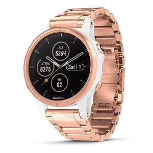 Ceas Smartwatch Garmin Fenix 5s Plus Sapphire, 42 mm, Bratara metalica,  Rose Gold