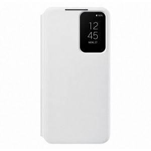 Husa de protectie telefon Samsung, Smart Clear View Cover pentru Samsung Galaxy S22+, White