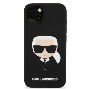 Husa telefon Karl Lagerfeld pentru iPhone 13 Mini, Karl Lagerfeld Head, Liquid Silicon, Black