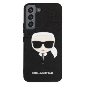 Husa de protectie telefon Karl Lagerfeld pentru Samsung Galaxy S22+, Saffiano Karl Head, Piele ecologica, Black