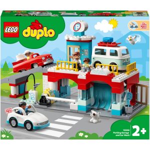 LEGO® DUPLO: Parcare si spalatorie de masini 10948, 112 piese, Multicolor