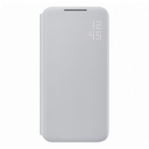 Husa telefon Samsung, Smart LED View Cover pentru Samsung Galaxy S22, Light Gray
