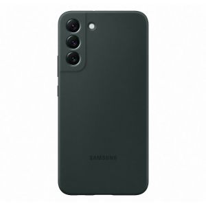 Husa telefon Samsung, Silicone Cover pentru Samsung Galaxy S22+, Dark Green
