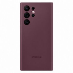 Husa telefon Samsung pentru Samsung Galaxy S22 Ultra, Silicone Cover, Burgundy