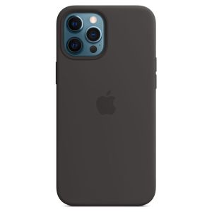 Husa telefon Apple pentru iPhone 12/12 Pro, MagSafe, Silicon, Black