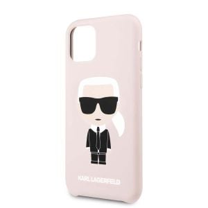 Husa telefon iPhone 11, Karl Lagerfeld, Silicon, KLHCN61SLFKPI, Pink