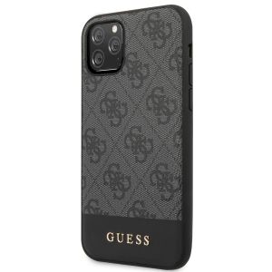 Husa de protectie Guess, 4G Stripe, pentru iPhone 11 Pro Max, GUHCN65G4GLGR, Gri