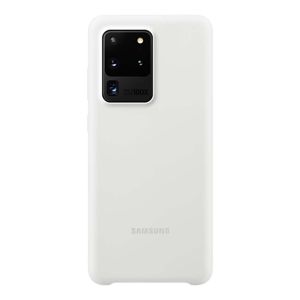 Husa de protectie telefon Samsung Silicone Cover pentru Samsung Galaxy S20 Ultra, EF-PG988TWEGEU, Alb
