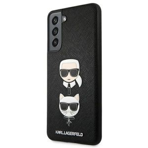 Husa telefon Samsung Galaxy S21 FE 5G, Karl Lagerfeld, Saffiano K&C Heads, Black