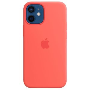 Husa de protectie telefon Apple pentru iPhone 12 mini, MagSafe, Silicon, Pink Citrus