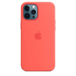 Husa telefon Apple pentru iPhone 12 Pro Max, MagSafe, Silicon, Pink Citrus