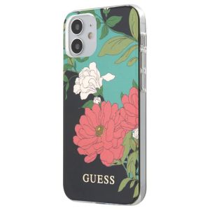 Husa telefon Guess, Flower N.1 Case pentru Apple iPhone 12 Mini, Negru