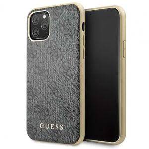 Husa de protectie telefon Guess pentru Iphone 11 Pro, Model 4G, Plastic TPU, GUHCN58G4GG, Gri
