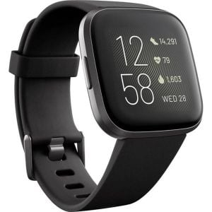 Ceas Smartwatch FITBIT, Versa 2, NFC, Aluminium, Black/Carbon