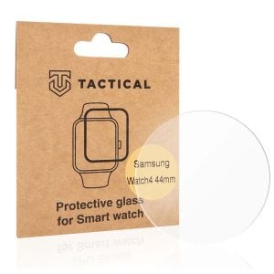 Folie protectie smartwatch pentru Samsung Galaxy Watch 4 44mm, Tactical, 2.5D, Sticla, Transparent