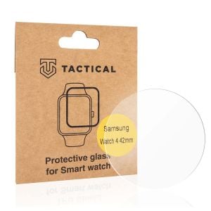 Folie protectie smartwatch pentru Samsung Galaxy Watch 4 42mm, Tactical, 2.5D, Sticla, Transparent