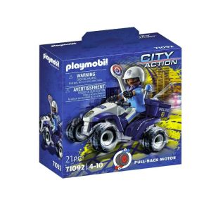 Jucarie Playmobil City Action Police Quad 71092, Multicolor