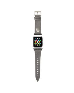 Curea smartwatch Karl Lagerfeld, Karl Head PU Watch Strap pentru Apple Watch 42/44 mm, Argintiu