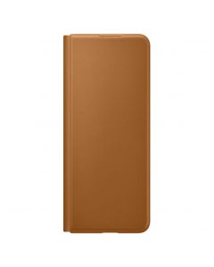 Husa de protectie telefon Samsung pentru Samsung Galaxy Z Fold 3, Flip Cover Samsung,  Piele, Camel