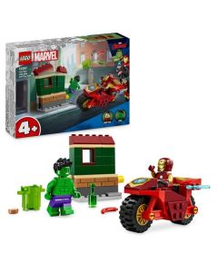 LEGO Marvel Super Heroes: Iron Man cu motocicleta si Hulk