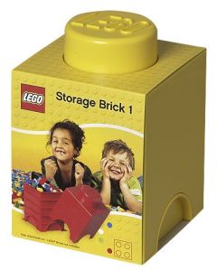 LEGO Cutii depozitare: Cutie depozitare LEGO 1 galben