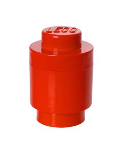 LEGO Cutii depozitare: Cutie depozitare rotunda LEGO 1 rosu