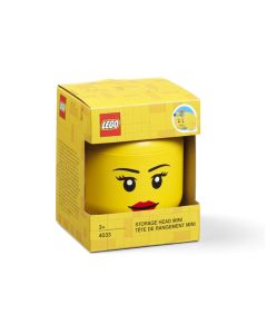LEGO Cutii depozitare: Mini cutie depozitare cap minifigurina LEGO fata