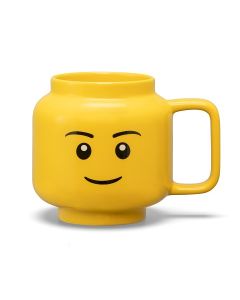 LEGO Recipiente alimentare: Cana mare LEGO din ceramica, Cap de baiat
