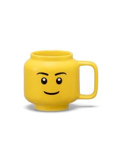 LEGO Recipiente alimentare: Cana mica LEGO din ceramica, Cap de baiat